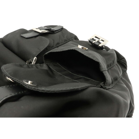 Prada Mini Backpack Nylon Leather Nero Black - Picture 8 of 9
